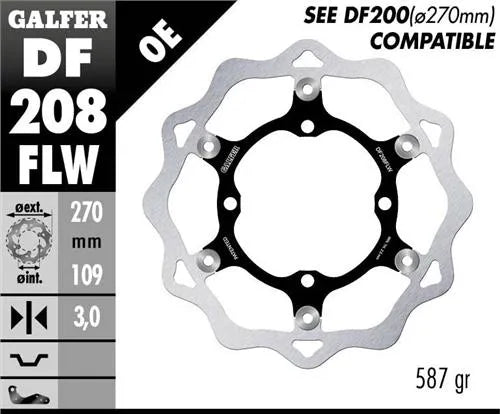 Front Floating Wavey Disc Kawasaki - KX250F 15-24 KX450F 15-24