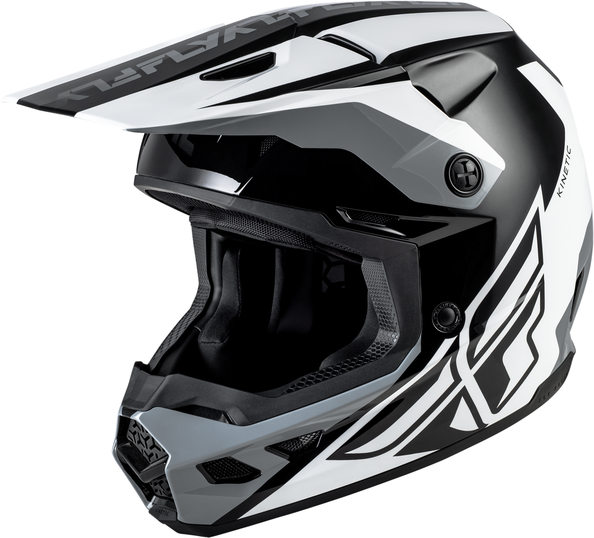 Kinetic Crest Helmet - Black/White/Grey