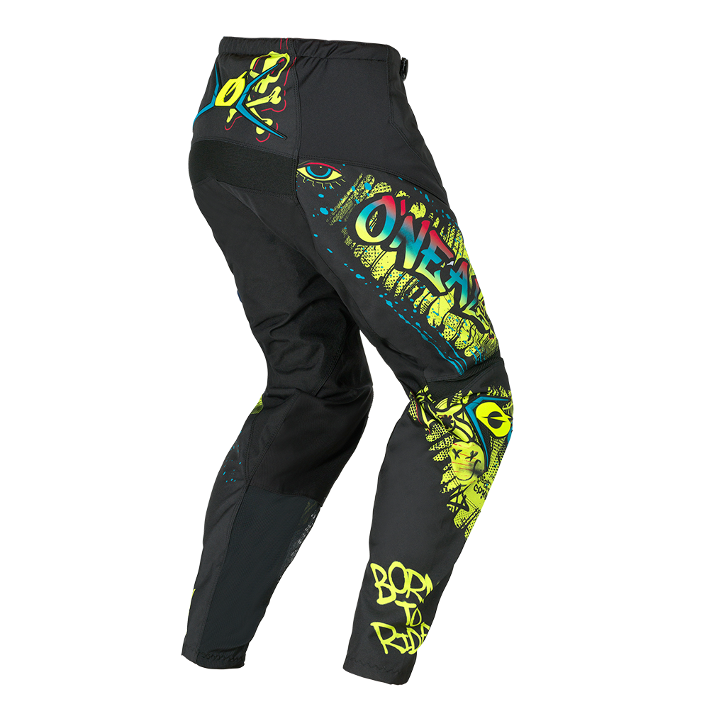 ELEMENT Youth Pants RANCID black/neon yellow