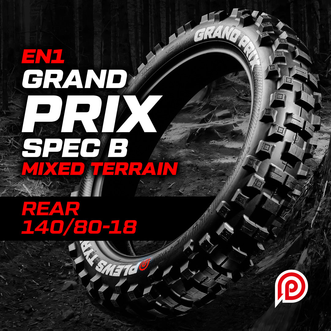 Plews Tyres ENDURO EN1 GRAND PRIX ECE 15mm "SPEC B" 140/80-18