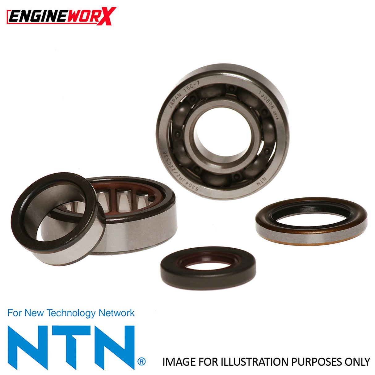 Engineworx Crankshaft Bearing and Seal Kit Yamaha Grizzly YFM700 07-14 Raptor YFM700R 06-14 Rhino
