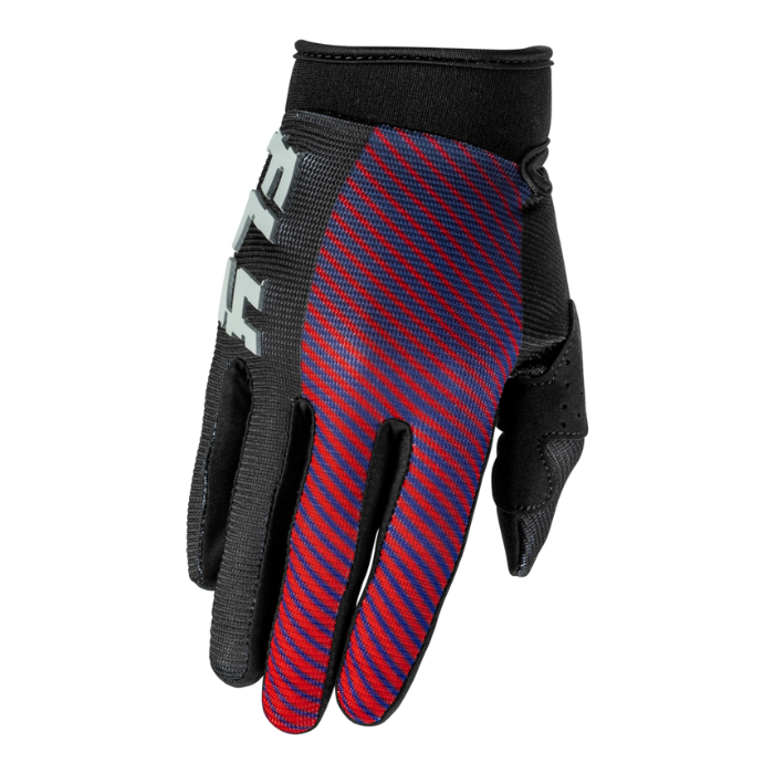 F-16 2026 Youth Gloves - Black/Red/Purple