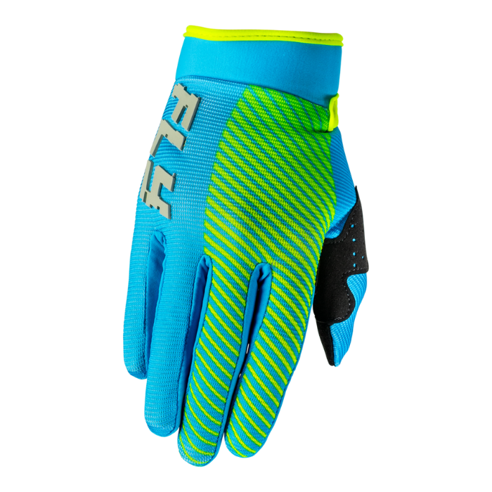F-16 2026 Youth Gloves - Blue/Hi-Viz