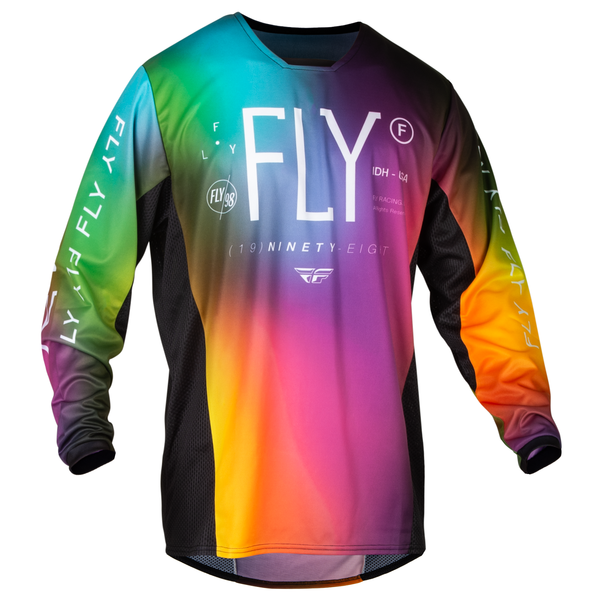 FLY RACING FLY 2024 YOUTH KINETIC PRODIGY FUSCHIA ELECTRIC BLUE HI-VIZ JERSEY