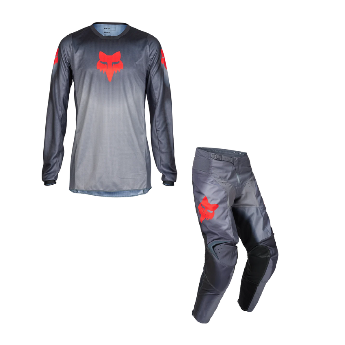 FOX 180 INTERFERE GREY/RED KIT COMBO