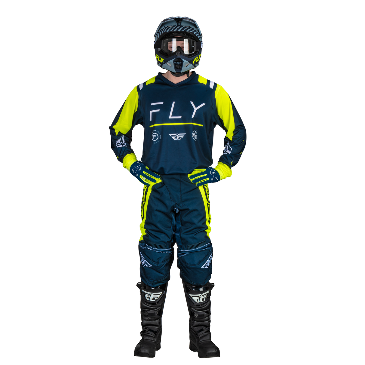 Fly Racing 2024 F-16 Pants (Navy/Hi-Viz/White)