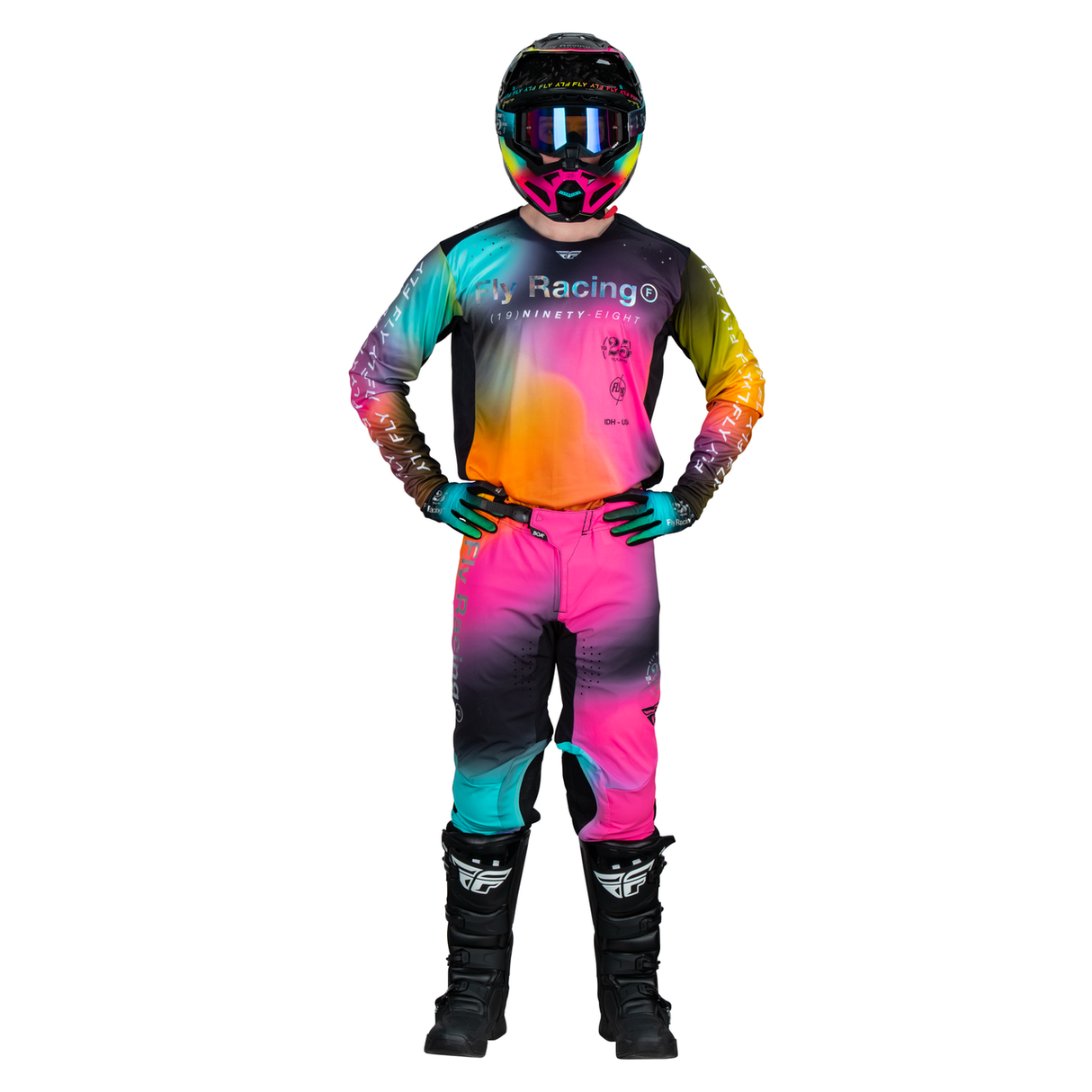 Fly Racing 2024 Lite Pants Legacy Limited Edition (Fuchsia/Electric Blue/Hi-Viz)