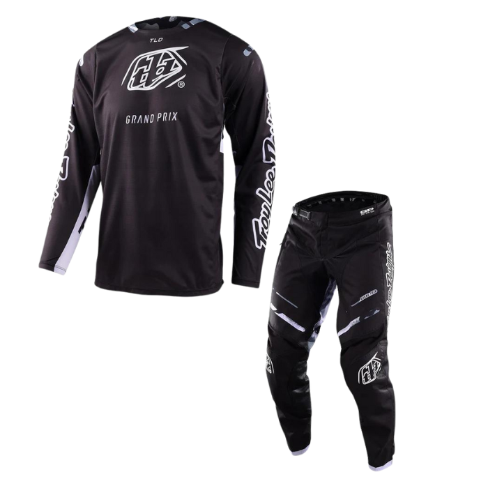 Troy Lee Designs GP PRO BLENDS CAMO BLACK/WHITE KIT COMBO