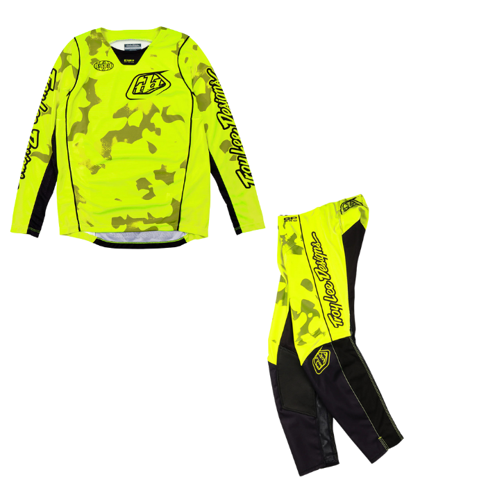 Troy Lee Designs GP PRO YOUTH BLOTTED KIT COMBO - FLO YELLOW