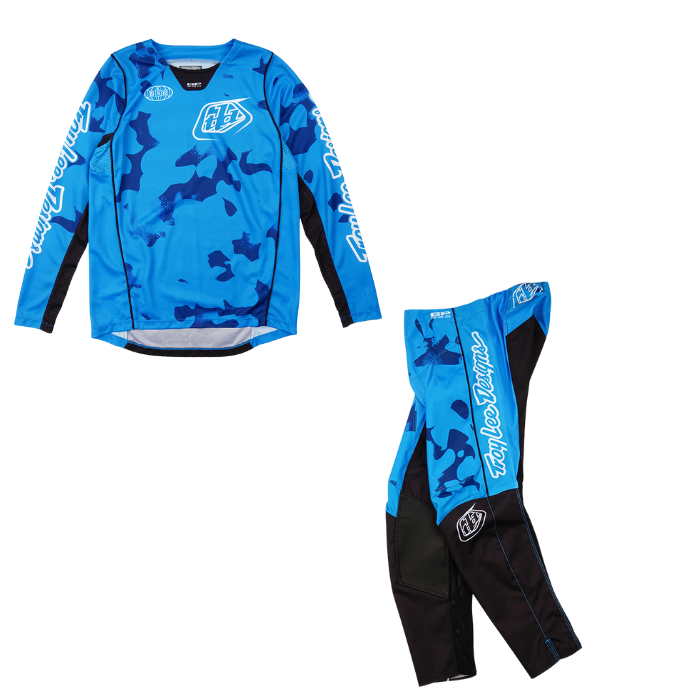 Troy Lee Designs GP PRO YOUTH BLOTTED KIT COMBO - BRIGHT BLUE