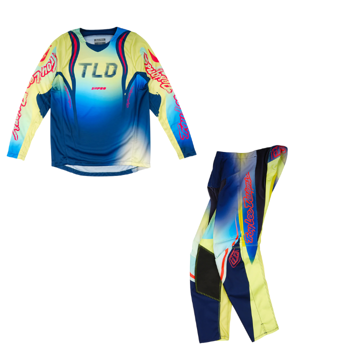 Troy Lee Designs GP PRO YOUTH DRIP KIT COMBO - GLO YELLOW DARK NAVY