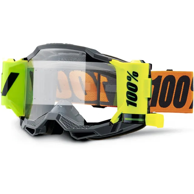 ACCURI 2 FORECAST Goggle in orange with clear lens, designed for optimal visibility and comfort in motocross and off-road conditions.