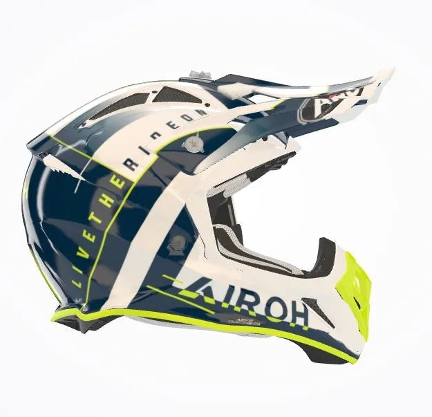 Airoh Aviator Ace Amaze Blue Gloss Mx Helmet