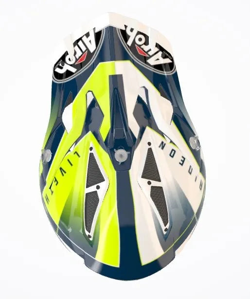 Airoh Aviator Ace Amaze Blue Gloss Mx Helmet