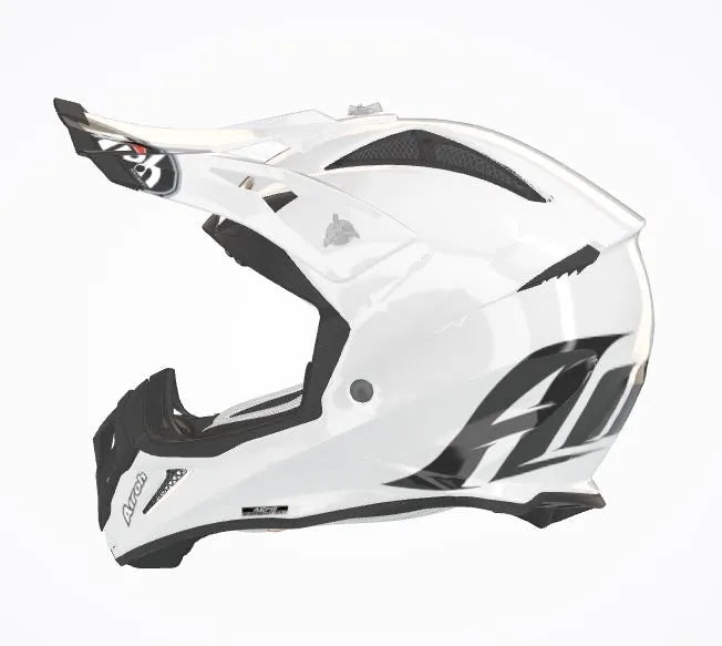 Airoh Aviator Ace Color White Gloss Mx Helmet