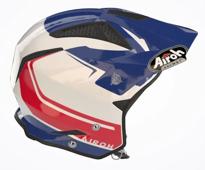 Airoh Trrs Keen Blue/Red Gloss Trials Helmet