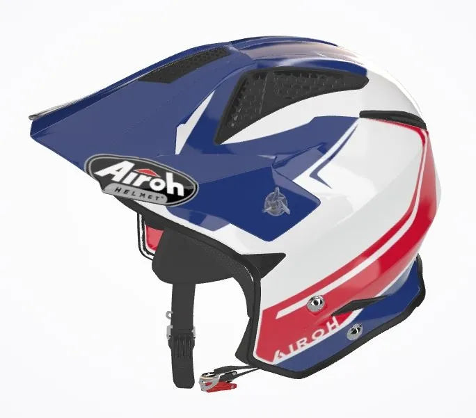 Airoh Trrs Keen Blue/Red Gloss Trials Helmet
