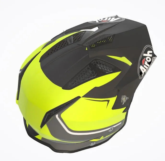 Airoh Trrs Keen Yellow Matt Trials Helmet