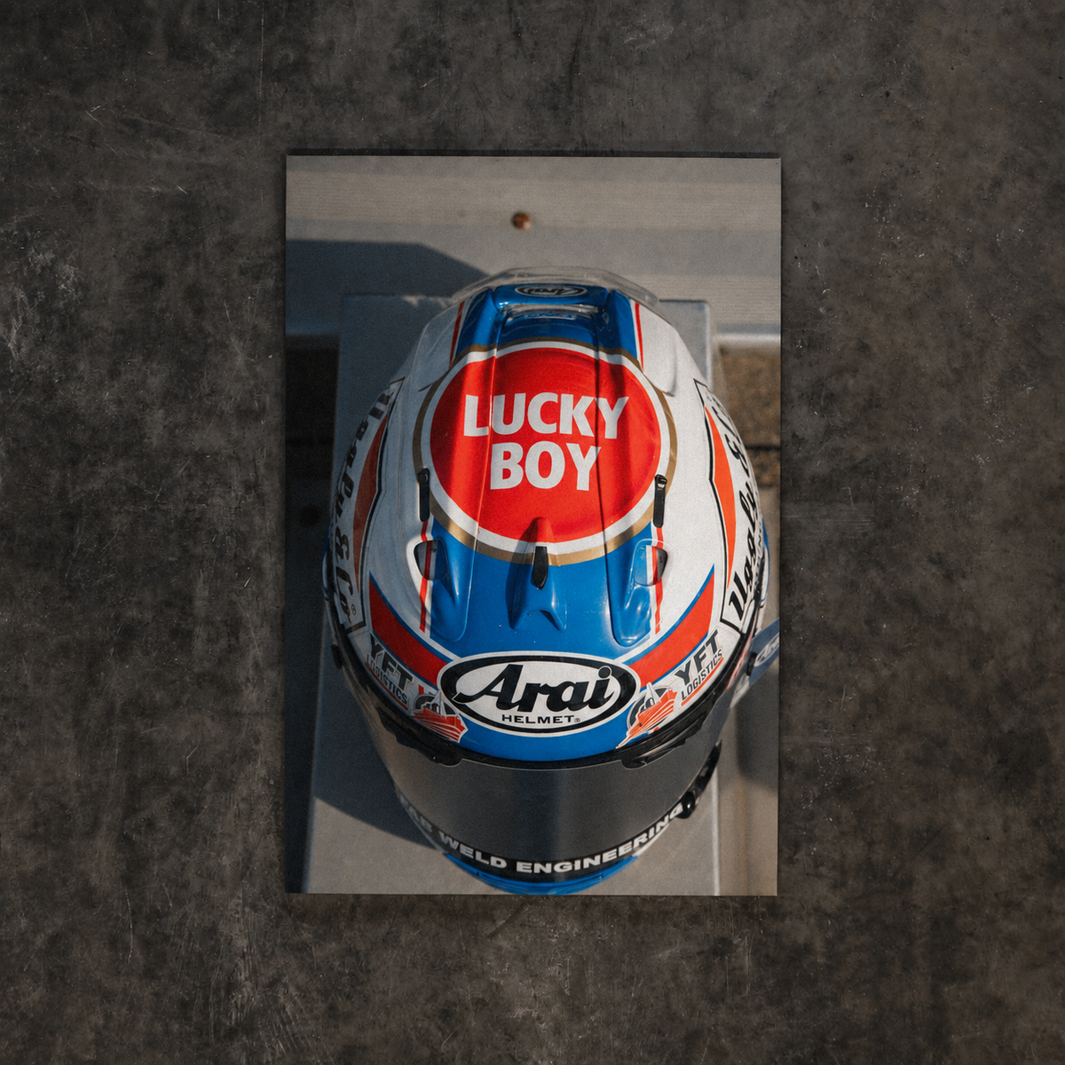 Josh Brookes Lucky Boy Isle of Man TT Helmet Canvas Wall Art