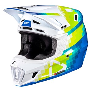 LEATT HELMET MOTO 7.5 V26 PIXEL BLUE