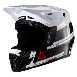 LEATT HELMET MOTO 9.5 V26 CARBON/WHITE