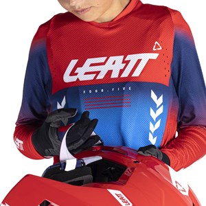 LEATT SHIRT YOUTH MOTO 4.5 ROYAL BLUE/RED