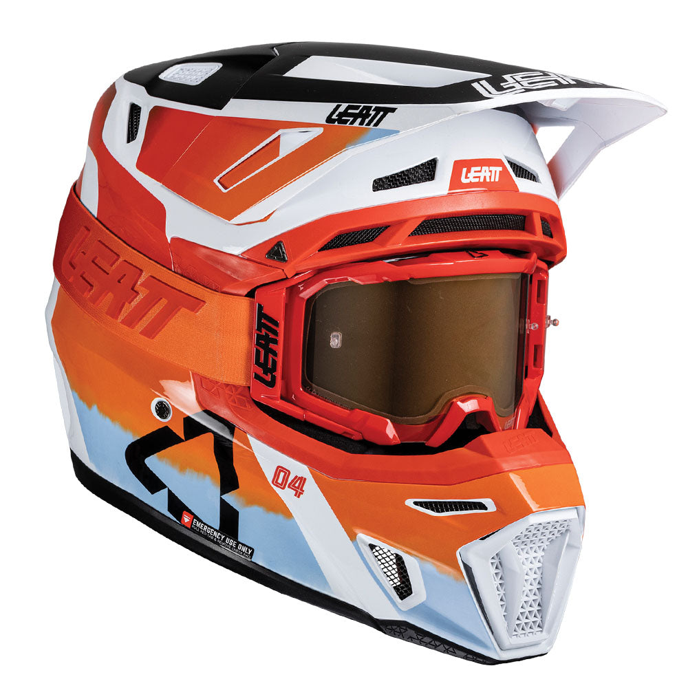 LEATT HELMET MOTO 8.5 V25 - GLAMIS - ORANGE
