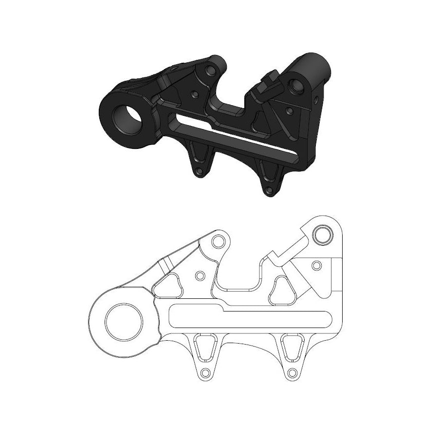 Oversize 240mm Disc Rear Adapter (22mm Axle) - KTM/Husqvarna (2023-)