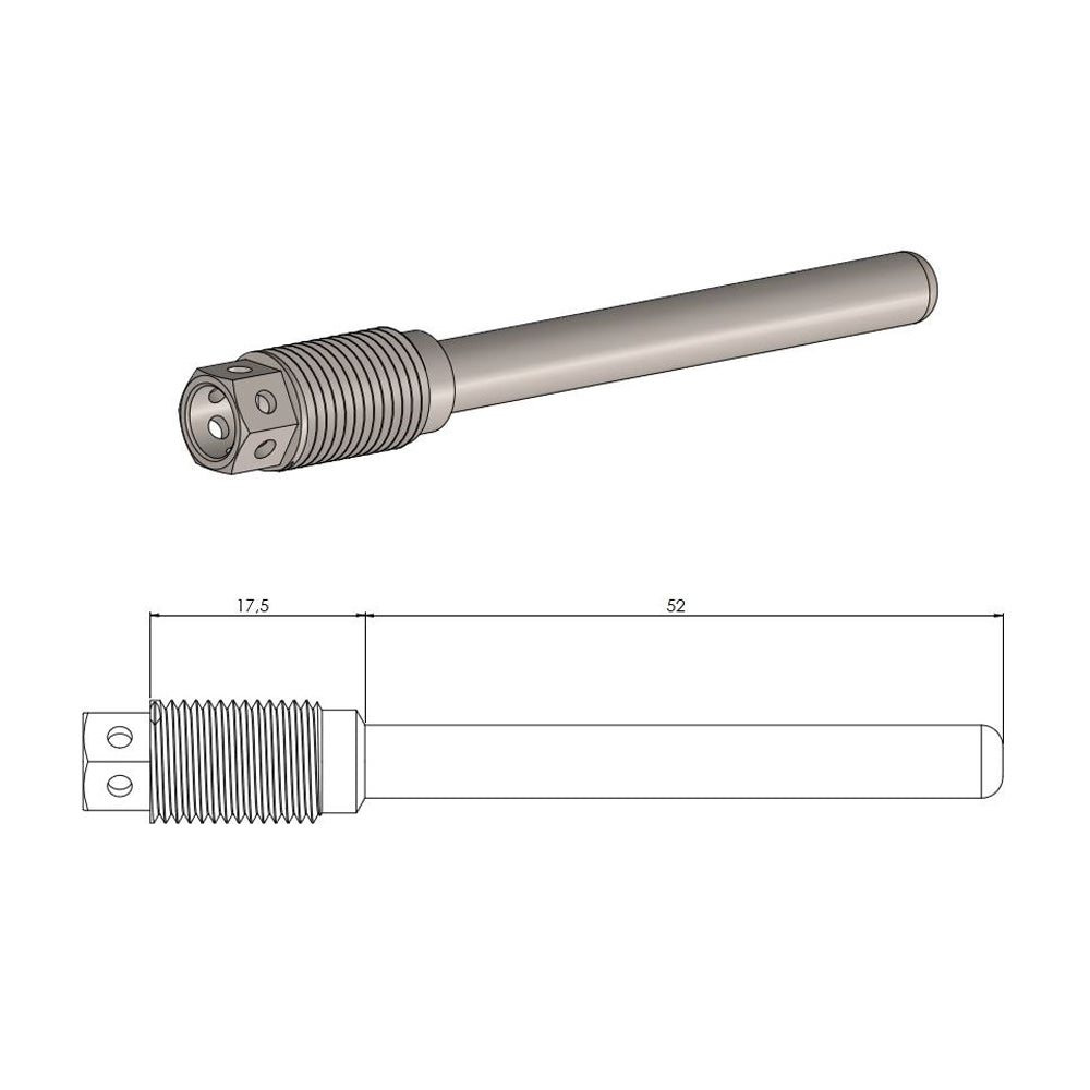 Moto-Master Brake Pad Pin - 213122 - Race-drilled Rear- Kawasaki/Suzuki/Yamaha