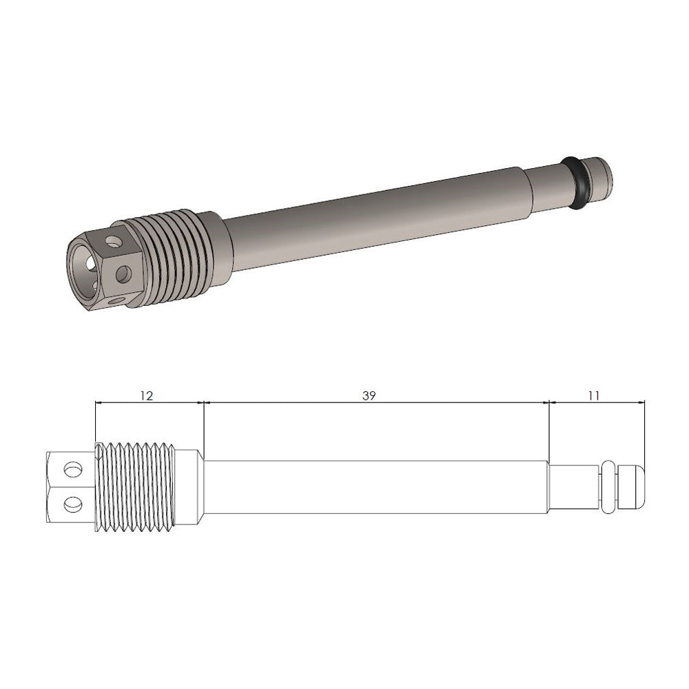 Moto-Master Brake Pad Pin - 213124 - Race-drilled Rear - Honda