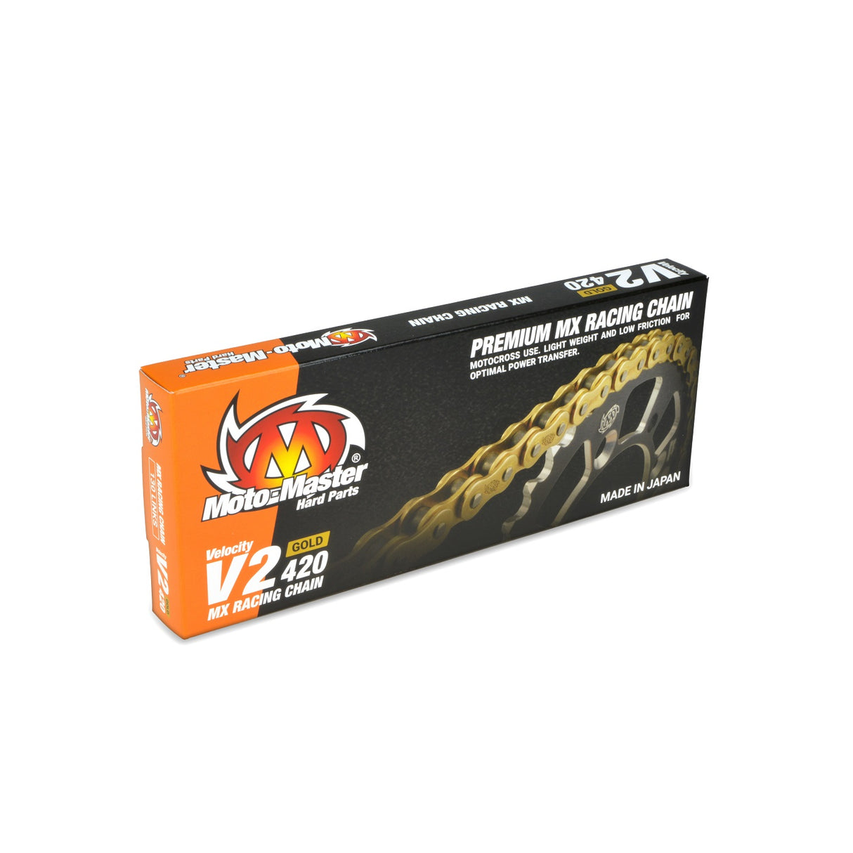 Moto-Master V2 420-130 Gold Chain (with Clip)