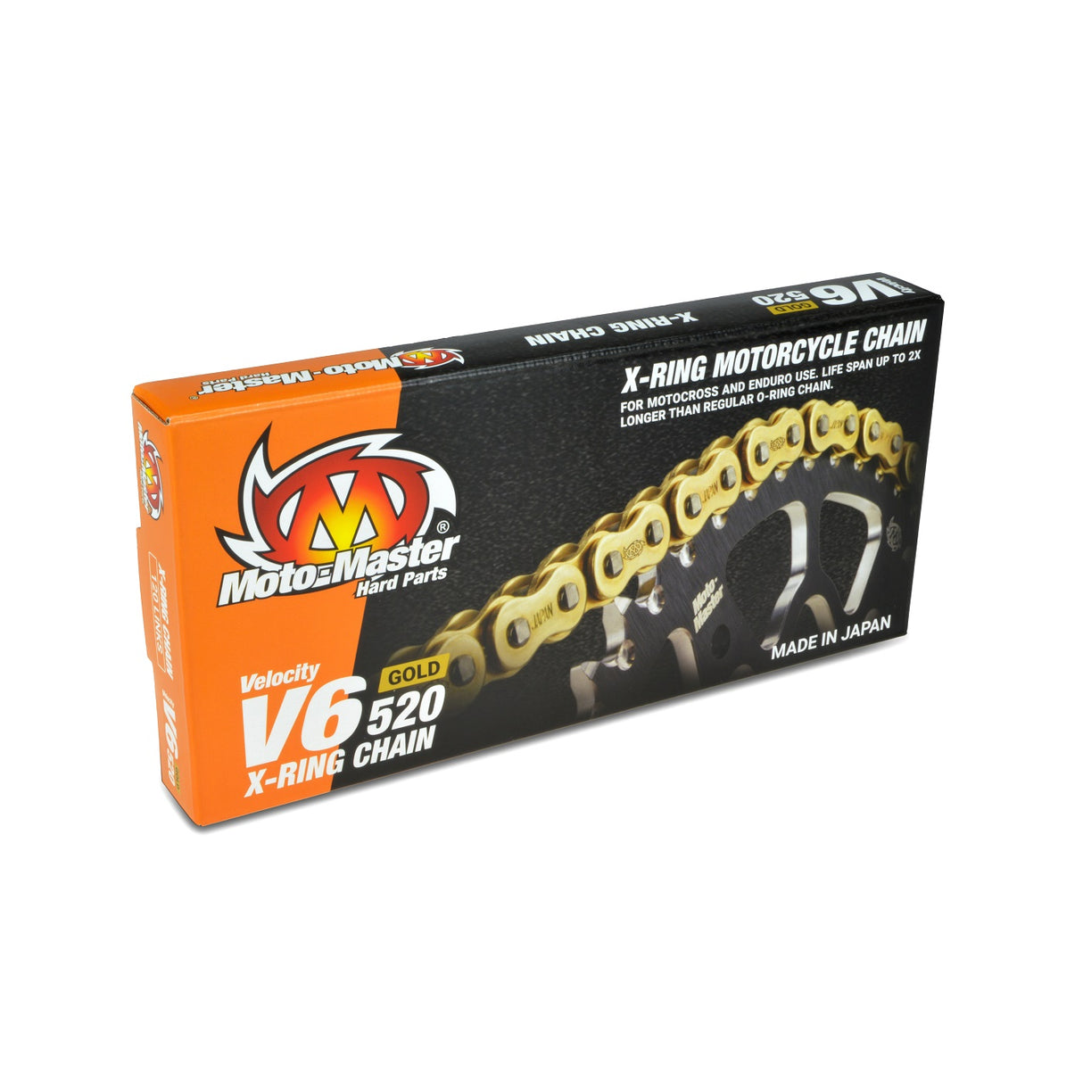 Moto-Master V6 520-120 Gold Chain (with Press)