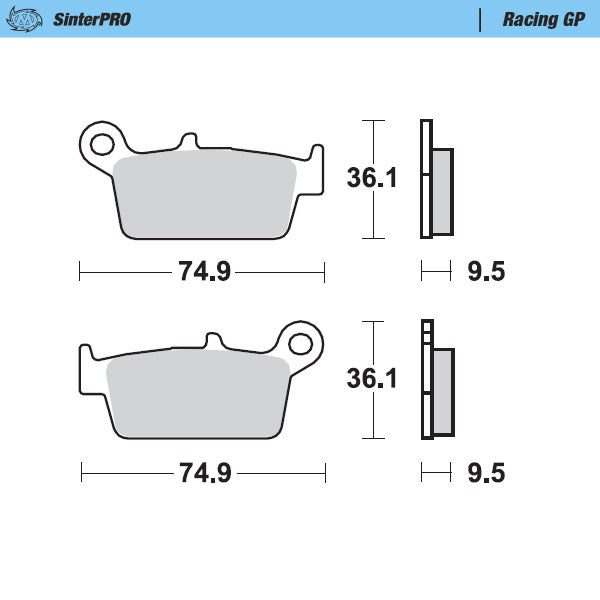 Moto-Master Racing GP 91812 SinterPRO Brake Pads