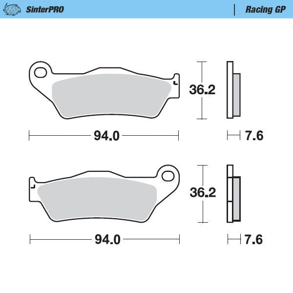 Moto-Master Racing GP 93012 SinterPRO Brake Pads