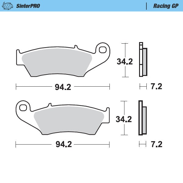 Moto-Master Racing GP 93412 SinterPRO Brake Pads