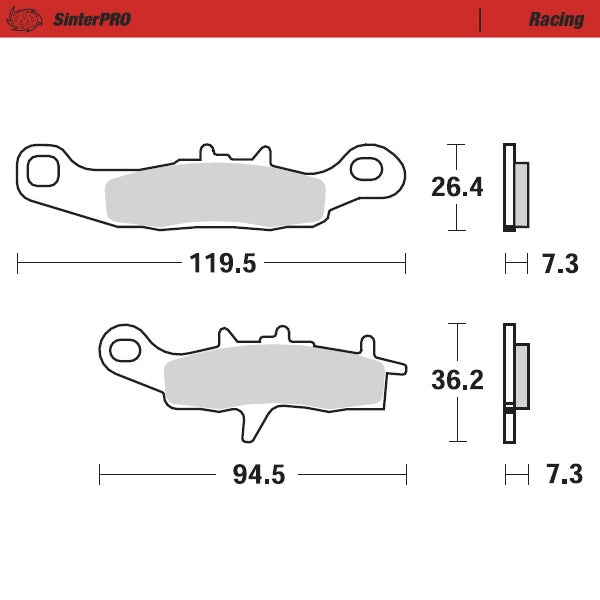 Moto-Master Racing 93911 SinterPRO Brake Pads