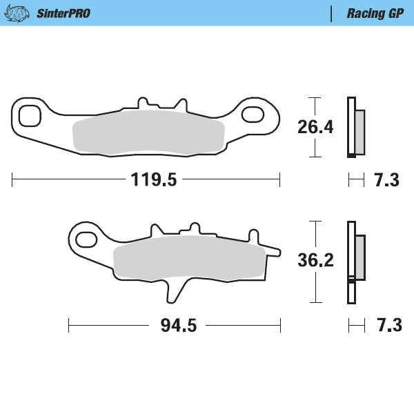 Moto-Master Racing GP 93912 SinterPRO Brake Pads