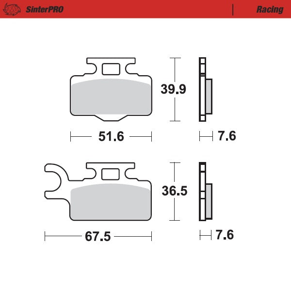 Moto-Master Racing 94111 SinterPRO Brake Pads