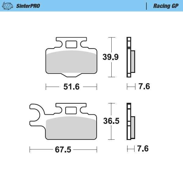 Moto-Master Racing GP 94112 SinterPRO Brake Pads