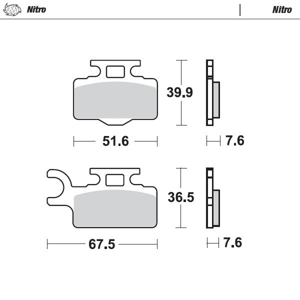 Moto-Master Nitro 94121 Brake Pads