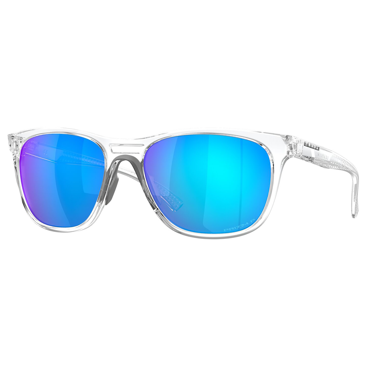 Oakley Leadline Sunglasses Polished Clear Prizm Sapphire Polarized L Dirt Store