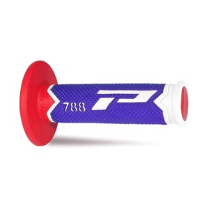 Pro Grip 788 Triple Density Full Diamond Grips **LTD** White End / Blue Centre / Red Inner