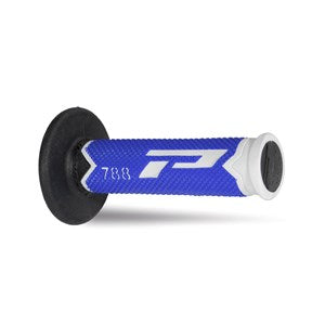 Pro Grip 788 Triple Density Full Diamond Grips **LTD** White End / Blue Centre / Black Inner