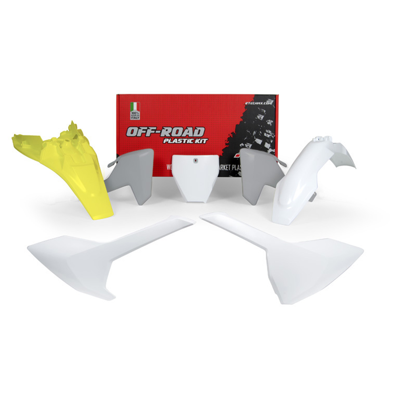 Rtech Plastic Kit (5pc) (OEM 2024 - Yellow/White/Grey) Husqvarna TC85 18-24