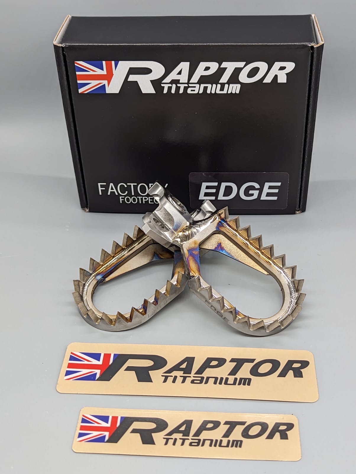 RAPTOR HONDA CRF 150 / 250 / 450 02-25 EDGE TITANIUM FOOTPEGS