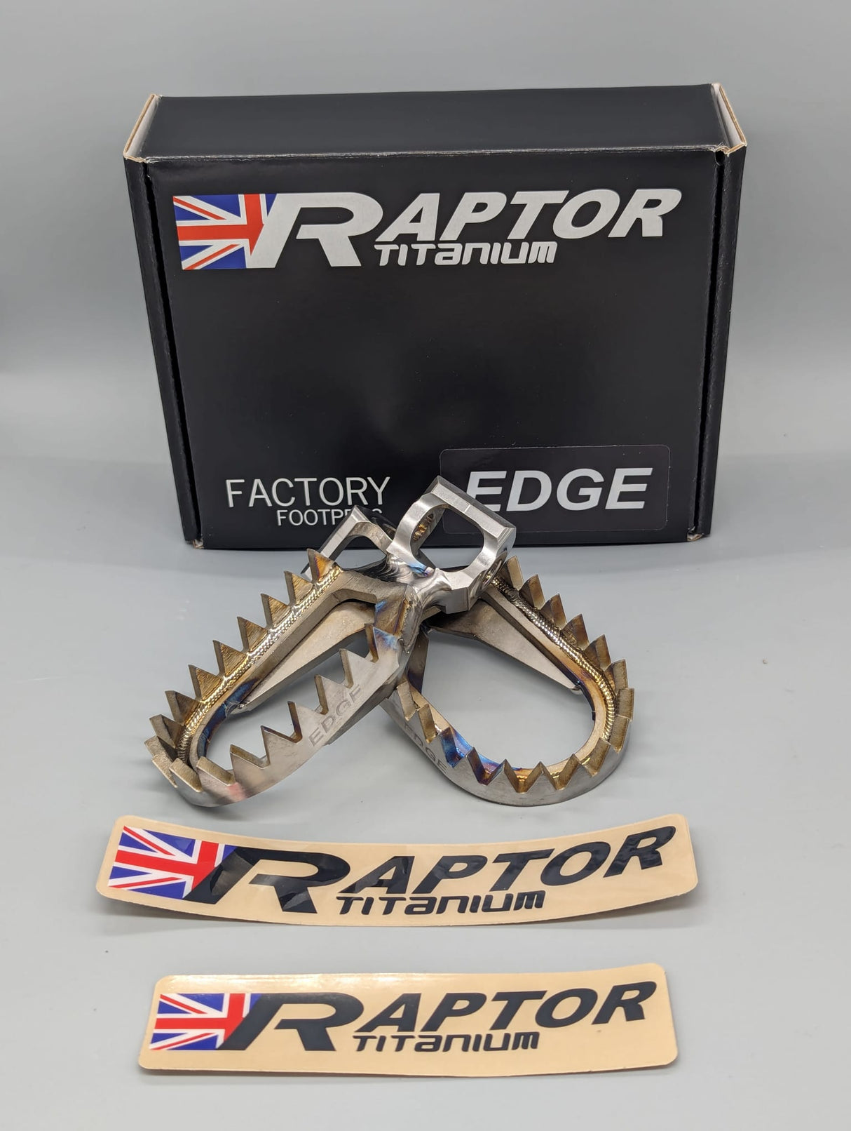 RAPTOR 2024-2026 KTM 50 & 65 JUNIOR EDGE TITANIUM FOOTPEGS