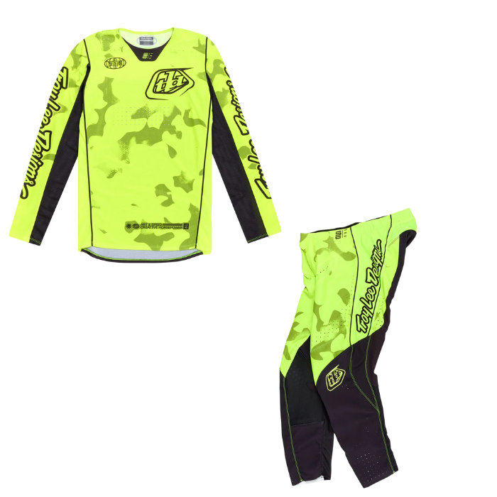 Troy Lee Designs SE PRO BLOTTED KIT COMBO - FLO YELLOW