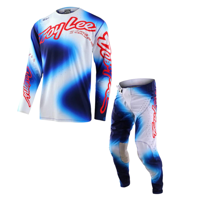 Troy Lee Designs SE ULTRA LUCID WHITE / BLUE KIT COMBO