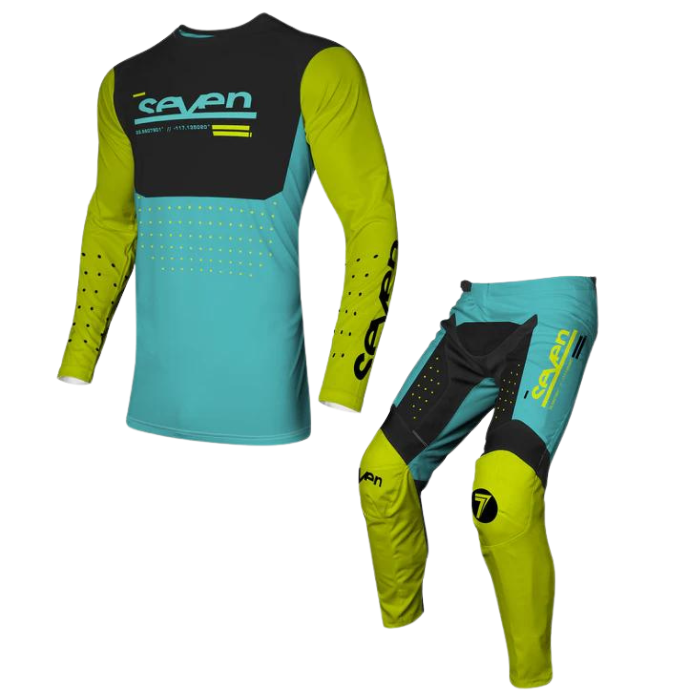 SEVEN MX 24.1 YOUTH VOX APERTURE FLO YELLOW/BLUE KIT COMBO