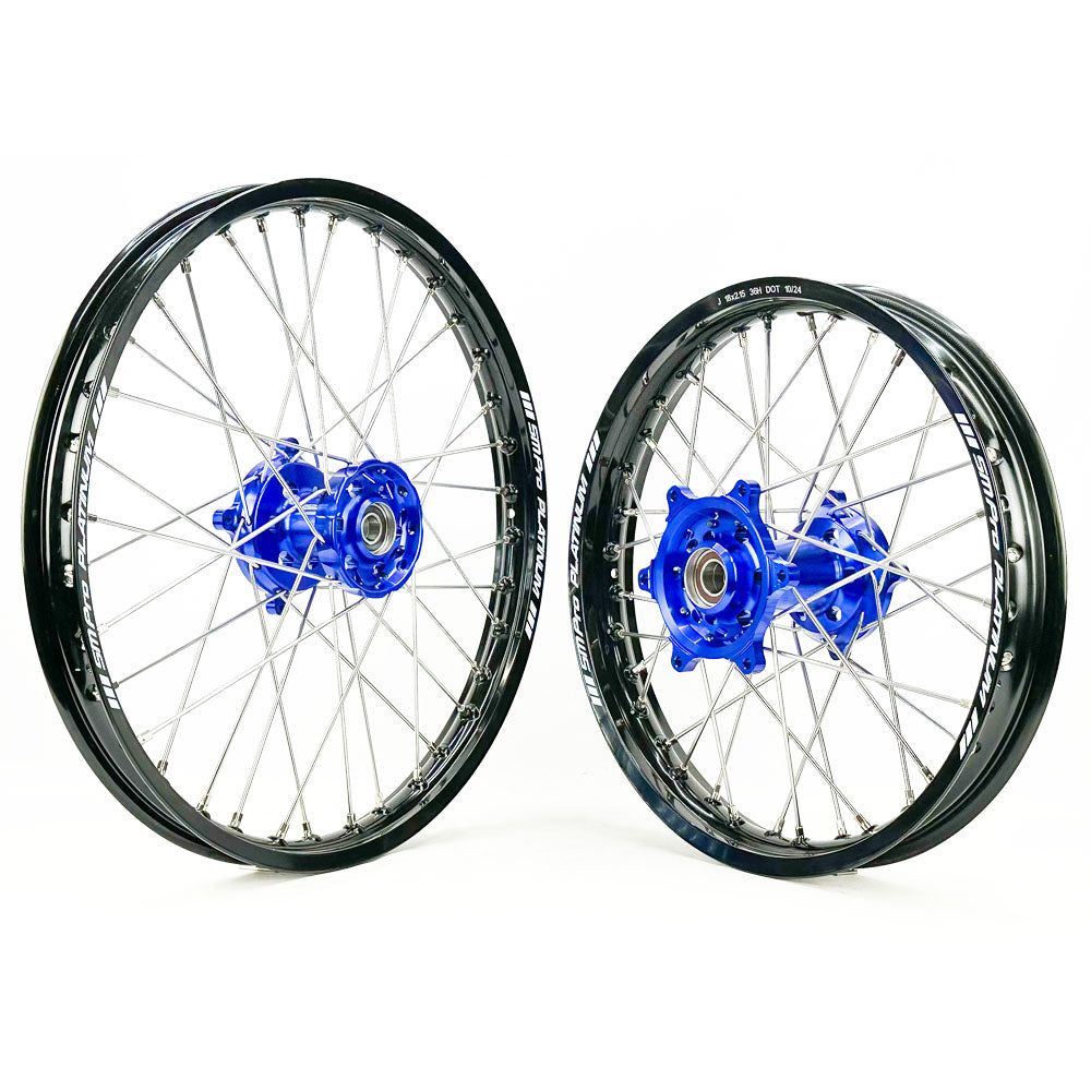 SM PRO PLATINUM WHEEL SET SHERCO SER/SEF 05-23 BLUE HUB BLACK RIM